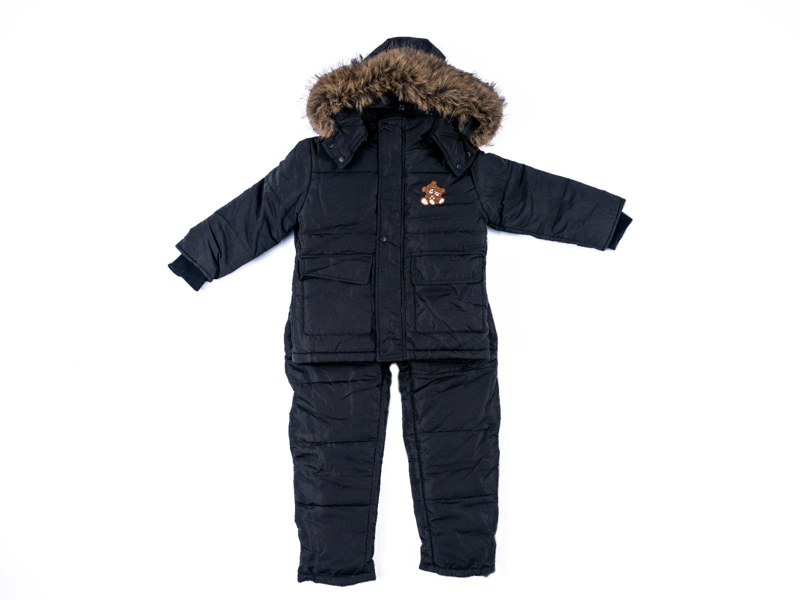 بدلة سكي أسود - قطن