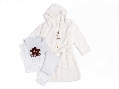 بجامه مع روب بجامه - قطن